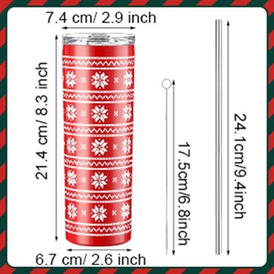 クリスマス 20オンス スキニービールタンブラー ステンレスステールタンブラーカップ
