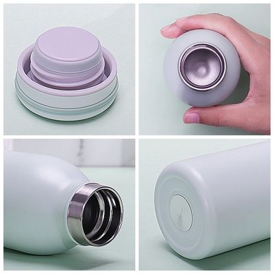 柔らかいゴム塗料 350ml/600mlのステンレス鋼の水瓶 二重壁隔離